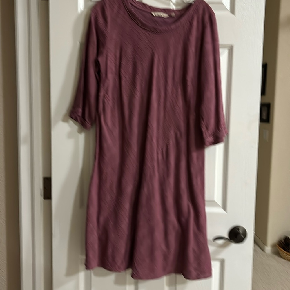 Misses dress.   Soft surroundings. Color is a mauve not a brown